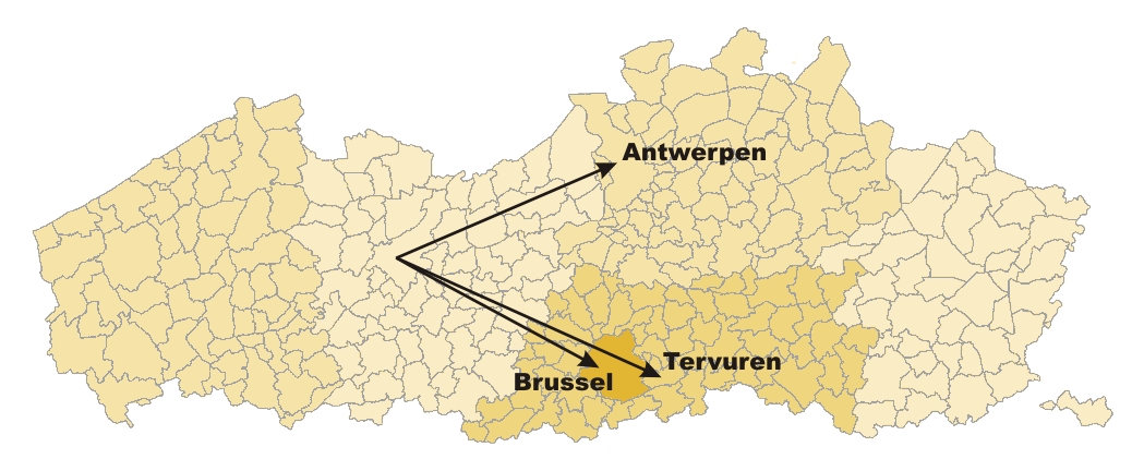 kaart vlaanderen